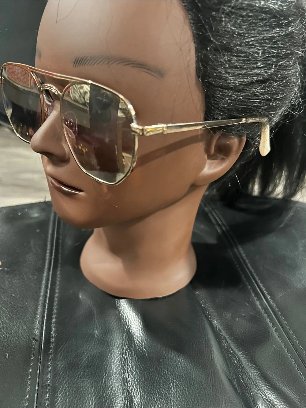 American Eagle Gold Frame Brown Lens Aviator Sunglasses